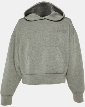 Gucci Grey Viscose Jersey Sweatshirt Hoodie S