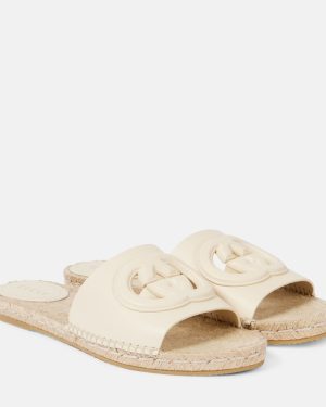 Gucci Gucci Cut leather espadrilles slides