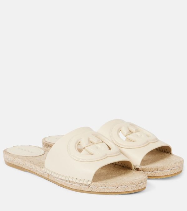 Gucci Gucci Cut leather espadrilles slides