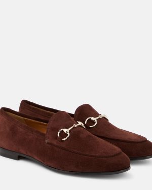 Gucci Gucci Jordaan Horsebit suede loafers