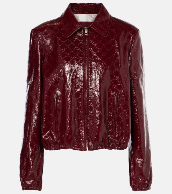 Gucci Leather bomber jacket