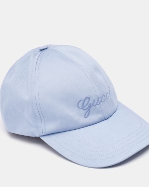 Gucci Ligi Blue Logo Embroidered Cotton Baseball Cap XS (56 cm)