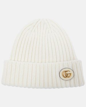Gucci Wool and cashmere leather-trimmed beanie