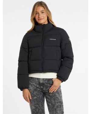 Guess Cropped Puffer Jacket - Black
