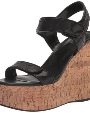 Guess Women's CATALINE Wedge Sandal Black 8.5
