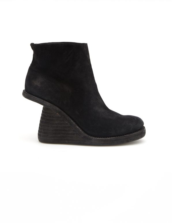 Guidi Wedge Heel Suede Ankle Boots