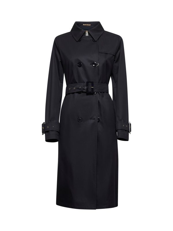 HERNO | Blue Delon double-breasted trench coat | Women | 42