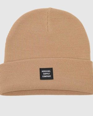 HERSCHEL Abbott Beanie in Beige, Size: OSFM