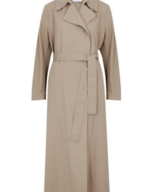 Harris Wharf London Belted Woven Trench Coat - Light Grey - IT44 (UK12 / M)