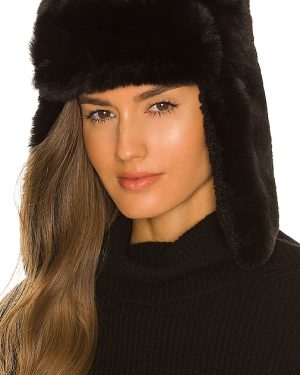 Hat Attack Apres Sherpa Trapper in Black.