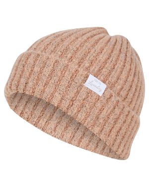 Hat Women's Kai Ribbed Cable Knit Beanie Hat in Pastel Pink / One Size - Tokyo Laundry