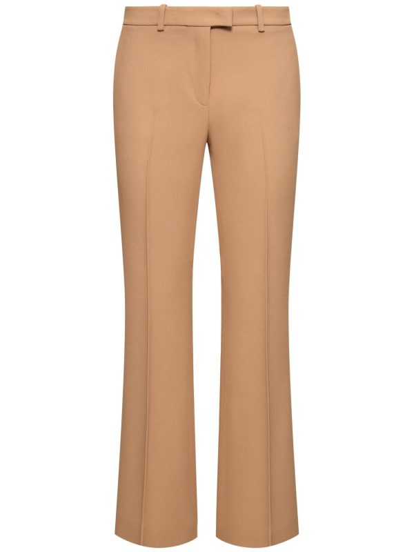 Haylee Flared Crepe Cropped Pants