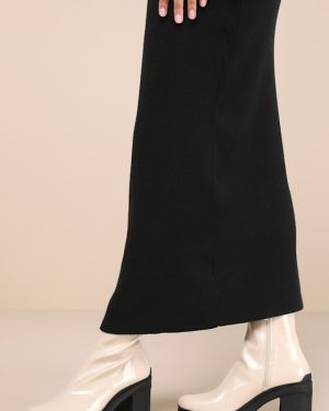 Helenna Ivory Textured Patent Platform Lug Sole Ankle Boots