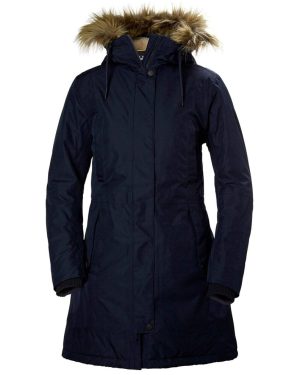 Helly Hansen Women's Mayen Waterproof Breathable Parka Insulated Hooded Jacket 597 Navy Large