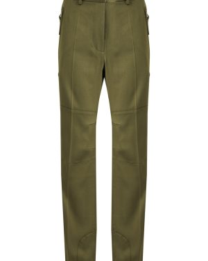 Helmut Lang Flight Panelled Crepe de Chine Cargo Trousers - Olive - 8 (UK12 / M)