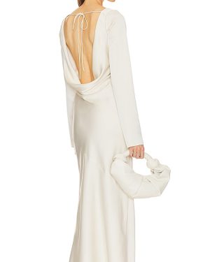Helsa Angelica Backless Maxi Dress in Ivory. Size S, XS, XXS.