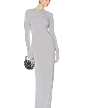 Helsa Jersey Backless Maxi Dress in Dove Grey - Grey. Size XL (also in ).