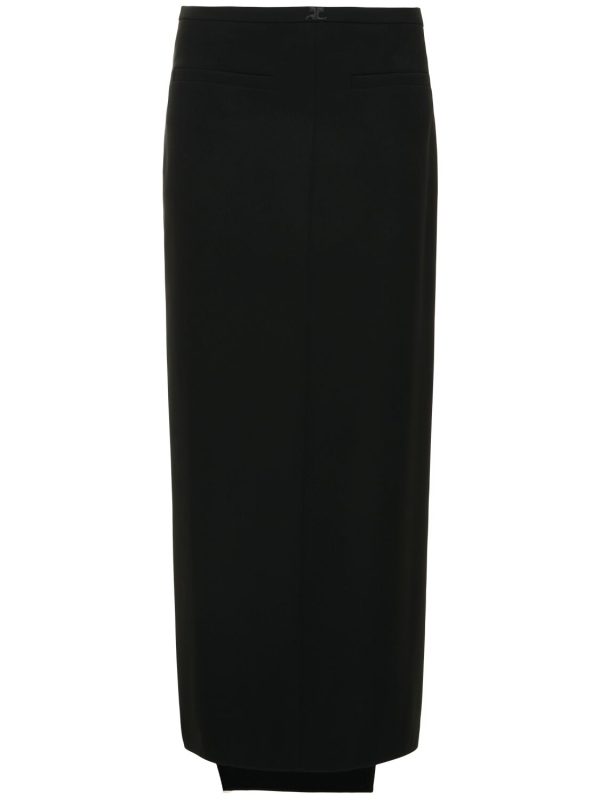 Heritage Tech Crepe Maxi Skirt