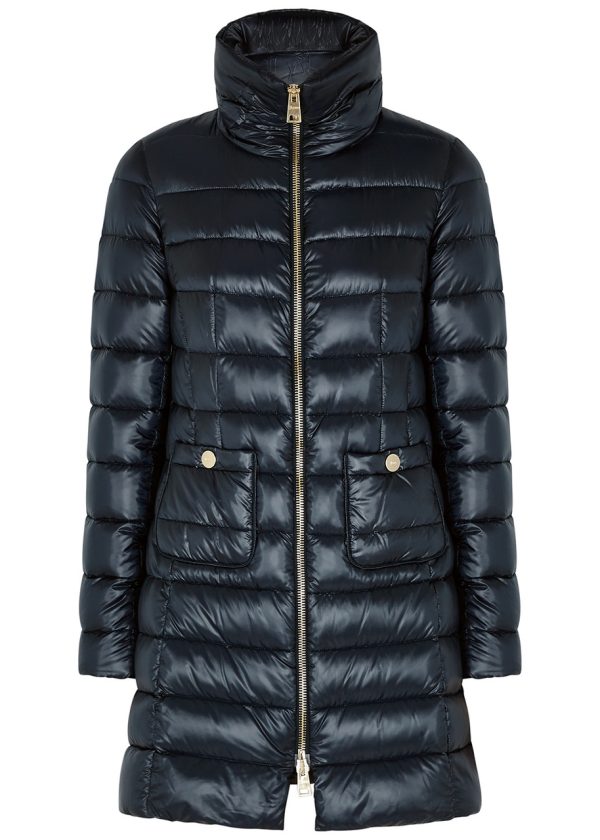 Herno Icon Quilted Shell Coat - Navy - 10