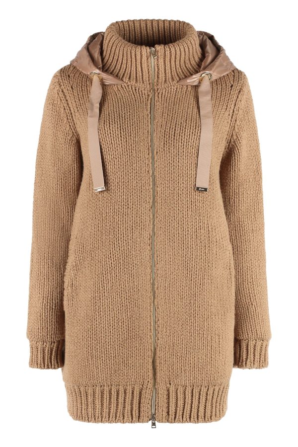 Herno Knitted Jacket With Padded Panel