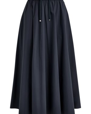 Herno Stretch-nylon Midi Skirt - Navy - 48 (UK16 / XL)