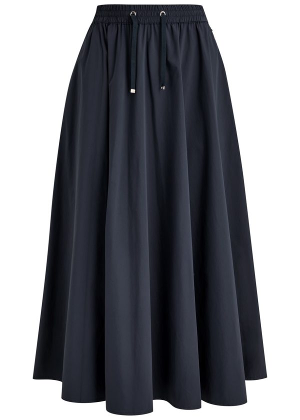 Herno Stretch-nylon Midi Skirt - Navy - 48 (UK16 / XL)