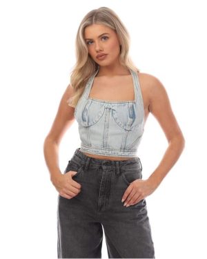 Heron Preston Denim Bra - Blue