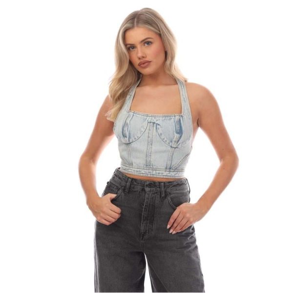 Heron Preston Denim Bra - Blue