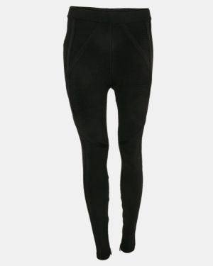 Herve Leger Black Stretch Knit Leggings S