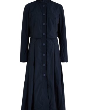 High In Depth Hooded Shell Parka Coat - Navy - 44 (UK12 / M)