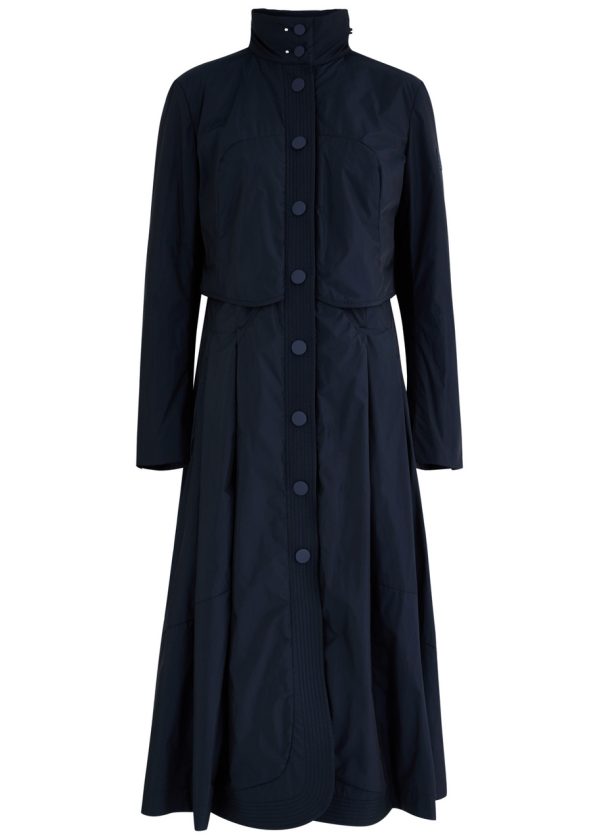 High In Depth Hooded Shell Parka Coat - Navy - 44 (UK12 / M)