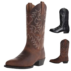 Hippie Cowgirl West Cowboy Retro Vintage Hippie 1970s Shoes Western Boot Women's Jacquard Costume Vintage Cosplay Party / Evening Dailywear Carnival Shoes Carnival