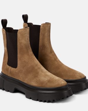 Hogan H619 suede Chelsea boots