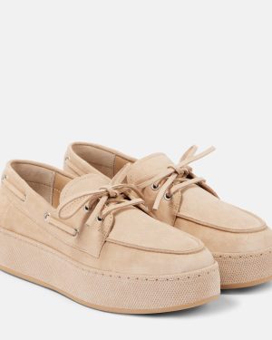 Hogan H681 suede platform boat shoes