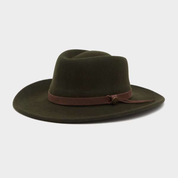 Hoggs of Fife Perth Crushable Felt Hat, Green