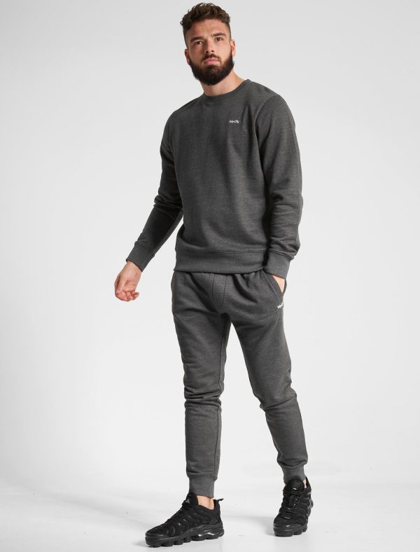 Hoody / Jogger Set Grate Matching 2pc Sweatshirt & Jogger Brushback Fleece Co-rd Set in Charcoal Marl / S - Tokyo Laundry