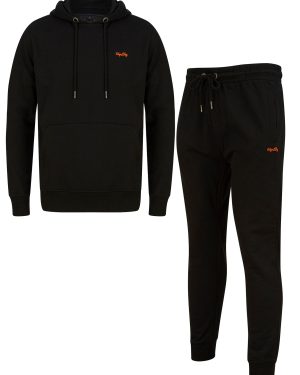 Hoody / Jogger Set Palace Matching 2pc Hoody & Jogger Brushback Fleece Co-rd Set in Jet Black / L - Tokyo Laundry