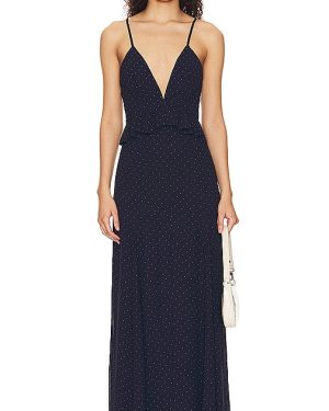 House of Harlow 1960 x REVOLVE Bardot Maxi Dress in Navy. Size S, XL.