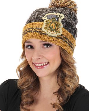 Hufflepuff Heathered Pom Beanie | Harry Potter Accessories
