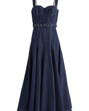 Huishan Zhang Keya Denim Maxi Dress - Blue - 10 (UK10 / S)