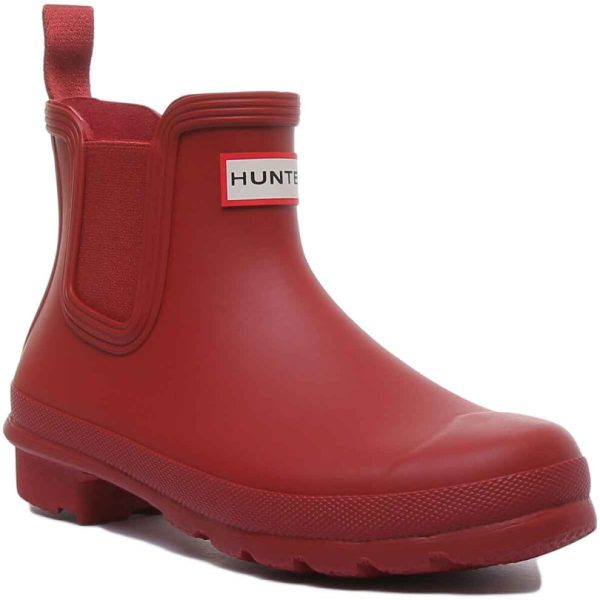 Hunter Orig W Chelsea Original Women Chelsea Boot In Red Size 4