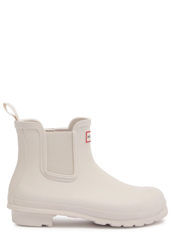Hunter Original Rubber Chelsea Boots - Ivory - S40 (IT40/ UK7)