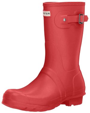 Hunter Womens Original Short Military Red Rain Boot - 6 B(M) US