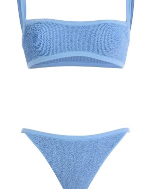Hunza G - Tyler Seersucker Bikini Set - Blue - OS - Moda Operandi