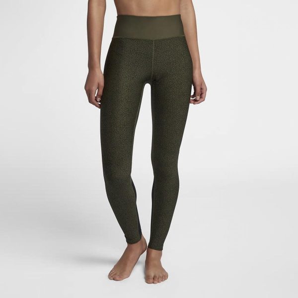 Hurley Cheetah Surf Compression Mesh Leggings Khaki