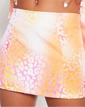 I Saw It First Leopard Printed Mini Skirt - Pink