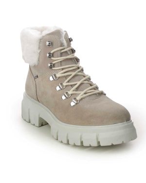 IMAC Soraya Fur Tex Beige suede Womens Winter Boots 7049-7160013 in a Plain Suede Leather in Size 41