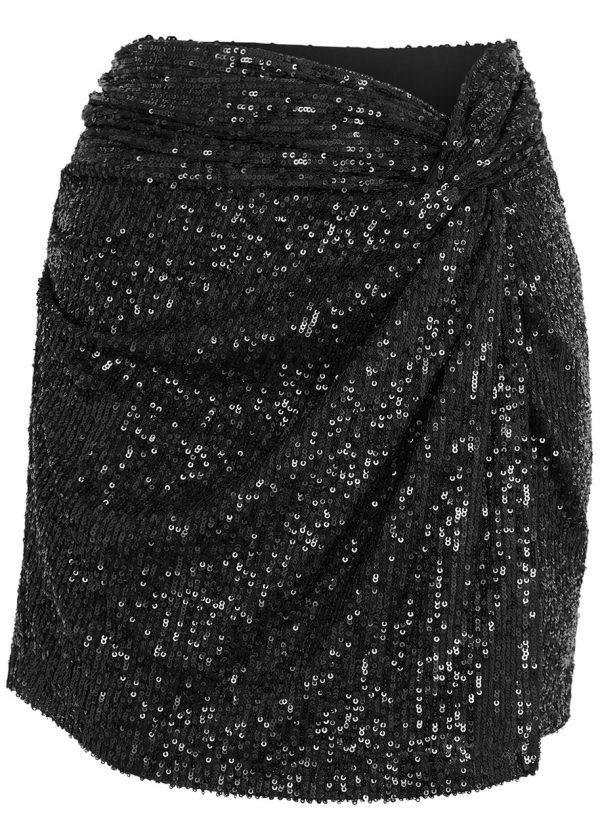 IN The Mood For Love Islay Black Sequin Mini Skirt - M