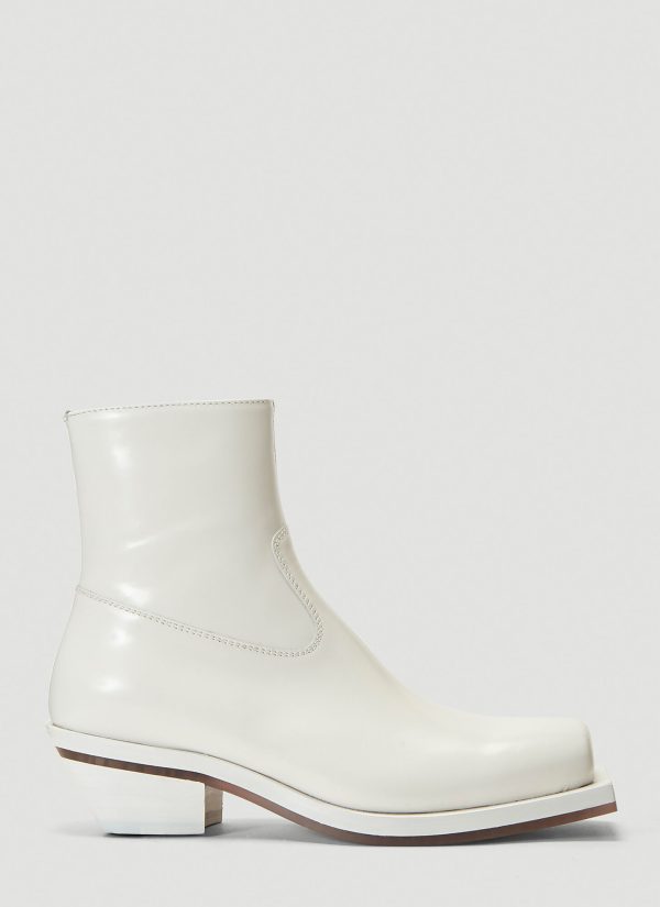 ION Squared-toe Cowboy Boots - Boots White Eu - 39