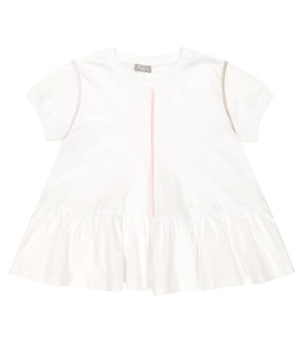 Il Gufo Cotton jersey peplum top